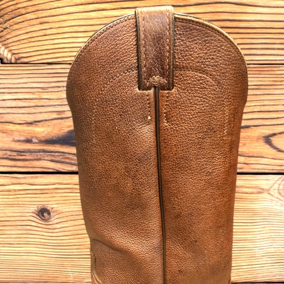 Justin Men's Full Brown Buffalo Skin  Cowboy,  Western Boot. SIZE 10 D - Picture 10 of 12